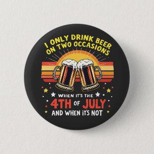 私が飲むのは7月おもしろい4日の2大事な行事 缶バッジ