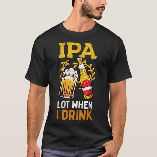 私が飲むメンズIPAロットパパビール父の日M Tシャツ (正面)