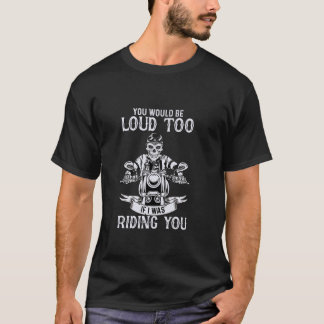 私が骨に乗ってたらあなたも騒ぐ Tシャツ