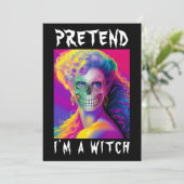 私が魔女だと思って モダン 面白い カラフル 招待状 (スタンド正面)