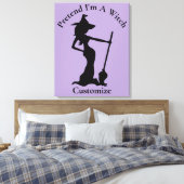 私が魔女のサンダー_コーブのふりをする キャンバスプリント (インサイチュ (寝室))