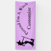 私が魔女のサンダー_コーブのふりをする 横断幕 (縦)