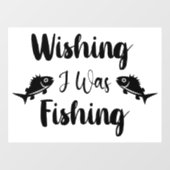 私が魚釣りおもしろい引用文 ウィンドウサイン (シート)