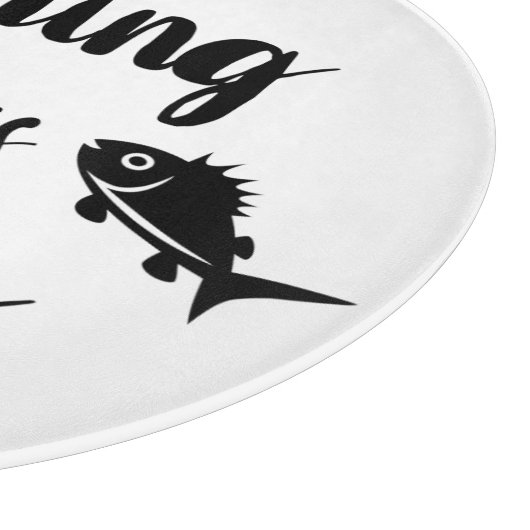 私が魚釣りおもしろい引用文 カッティングボード (角)