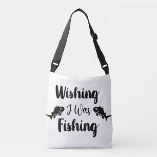 私が魚釣りおもしろい引用文 クロスボディバッグ