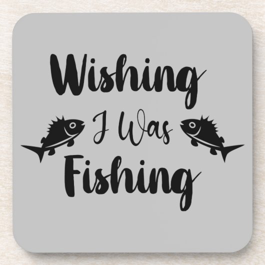私が魚釣りおもしろい引用文 コースター (正面)