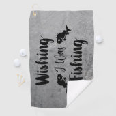 私が魚釣りおもしろい引用文 ゴルフタオル (インサイチュ)