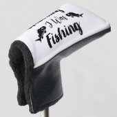 私が魚釣りおもしろい引用文 ゴルフヘッドカバー (3/4 正面)