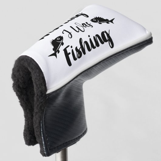 私が魚釣りおもしろい引用文 ゴルフヘッドカバー (3/4 正面)