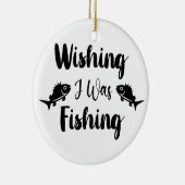 私が魚釣りおもしろい引用文 セラミックオーナメント (右)