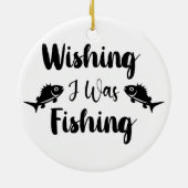 私が魚釣りおもしろい引用文 セラミックオーナメント (裏面)