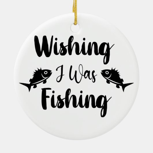 私が魚釣りおもしろい引用文 セラミックオーナメント (裏面)