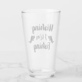 私が魚釣りおもしろい引用文 タンブラーグラス (裏面)