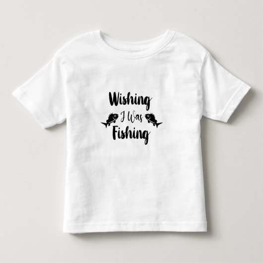 私が魚釣りおもしろい引用文 トドラーTシャツ (正面)
