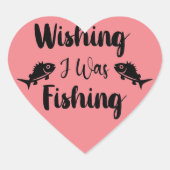 私が魚釣りおもしろい引用文 ハートシール (正面)