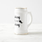 私が魚釣りおもしろい引用文 ビールジョッキ (正面右)