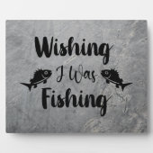 私が魚釣りおもしろい引用文 フォトプラーク (正面)