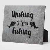 私が魚釣りおもしろい引用文 フォトプラーク (側面)