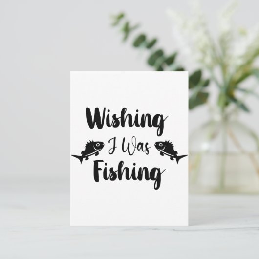 私が魚釣りおもしろい引用文 ポストカード (スタンド正面)