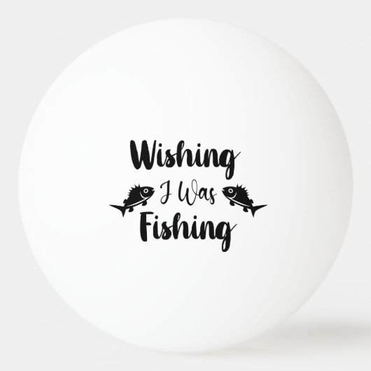 私が魚釣りおもしろい引用文 卓球ボール (裏面)