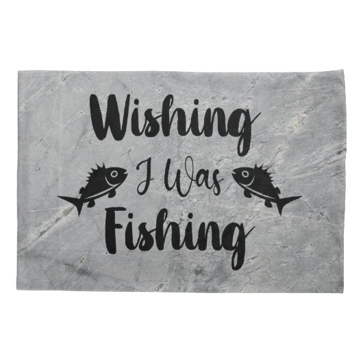 私が魚釣りおもしろい引用文 枕カバー (裏面)