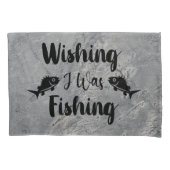 私が魚釣りおもしろい引用文 枕カバー (正面)