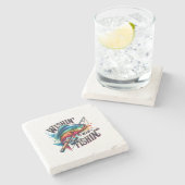 私が魚釣りだったフィッシャー・ギフト ストーンコースター (横)