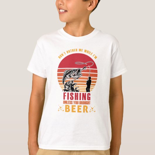 私が魚釣りの間は気にしないで – 魚釣りおもしろい- Tシャツ (正面)