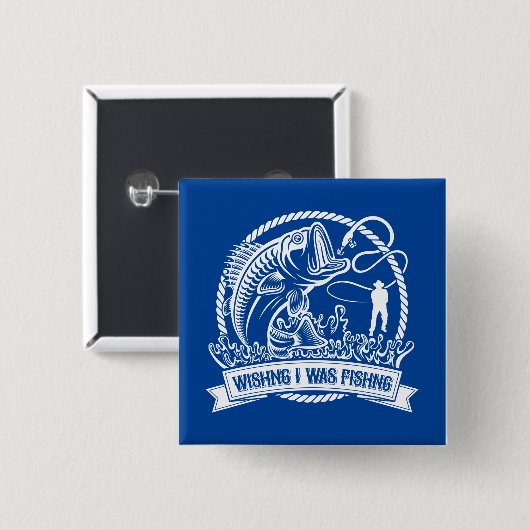 私が魚釣り 缶バッジ (正面&裏面)