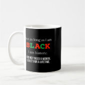 私が黒い限り私は歴史的である – Bhm June コーヒーマグカップ (左)