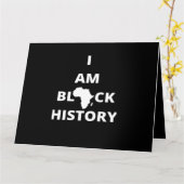 私が黒人の歴史だ - 黒人歴史月間 クラシック カード (黄色い花)