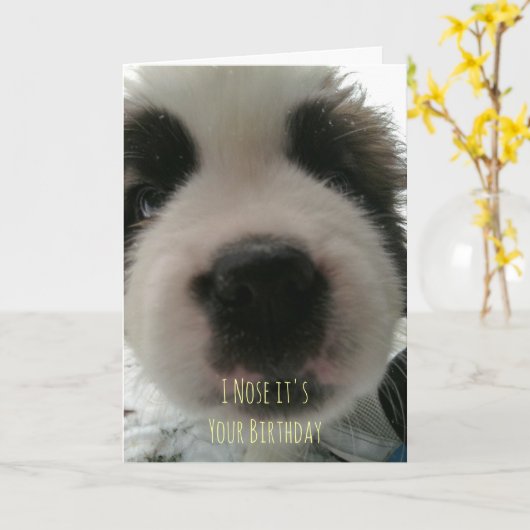 私が鼻を向けるあなたの誕生日カード カード (黄色い花)