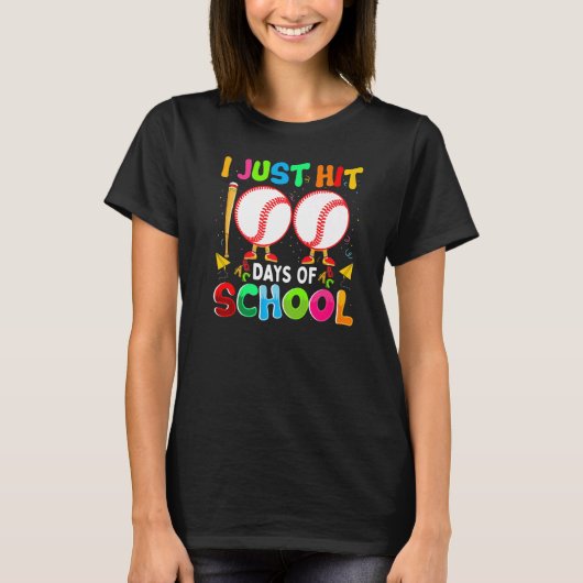 私が100日目Bの日100人を打ったばかりだ Tシャツ (正面)