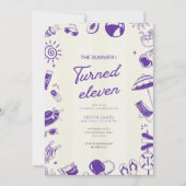私が11歳の誕生日を迎えた夏 招待状 (正面)