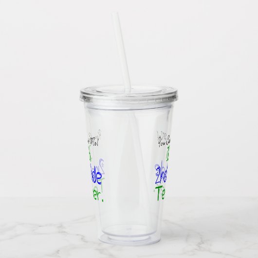 私が2年生の先生だって怖がらないおもしろい アクリルタンブラー (左)