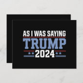 私が2024年のことわざトランプ選挙だった時 ポストカード (正面/裏面)