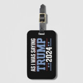 私が2024年のことわざトランプ選挙だった時 ラゲッジタグ (正面縦)