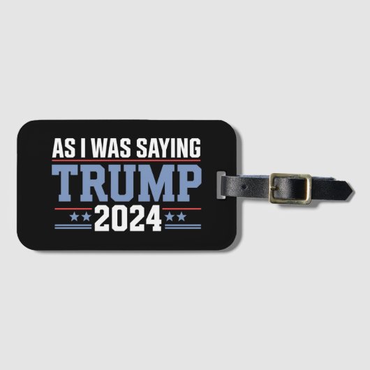 私が2024年のことわざトランプ選挙だった時 ラゲッジタグ (正面横)