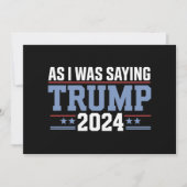 私が2024年のことわざトランプ選挙だった時 招待状 (正面)