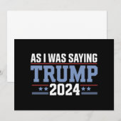 私が2024年のことわざトランプ選挙だった時 招待状 (正面/裏面)