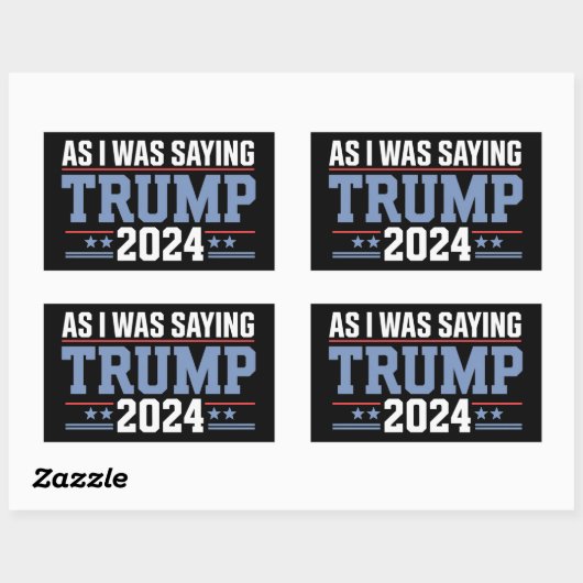 私が2024年のことわざトランプ選挙だった時 長方形シール (シート)