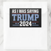 私が2024年のことわざトランプ選挙だった時 長方形シール (バッグ)