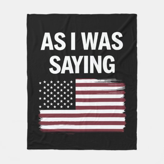 私が2024年のことわざ政治おもしろいトランプだった時 フリースブランケット (正面)