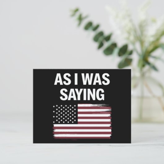 私が2024年のことわざ政治おもしろいトランプだった時 ポストカード (スタンド正面)