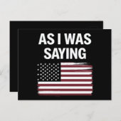 私が2024年のことわざ政治おもしろいトランプだった時 ポストカード (正面/裏面)