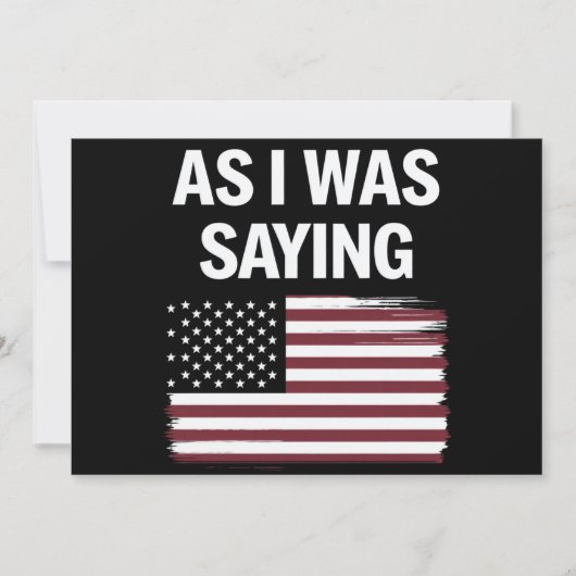 私が2024年のことわざ政治おもしろいトランプだった時 招待状 (正面)