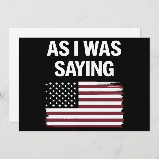 私が2024年のことわざ政治おもしろいトランプだった時 招待状 (正面/裏面)