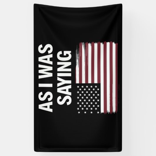 私が2024年のことわざ政治おもしろいトランプだった時 横断幕 (縦)