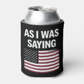 私が2024年のことわざ政治おもしろいトランプだった時 缶クーラー (缶正面)