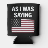 私が2024年のことわざ政治おもしろいトランプだった時 缶クーラー (正面)